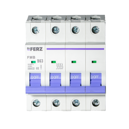 FMB-B 6kA 4P 63 х-ка B Автоматический выключатель